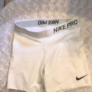 White Spandex shorts